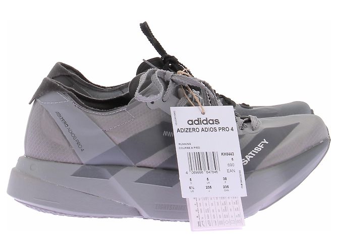 Autre Marque Adidas Adizero Adios Pro 4 Sneaker Grau Polyester Größe 38 - Ansicht 3