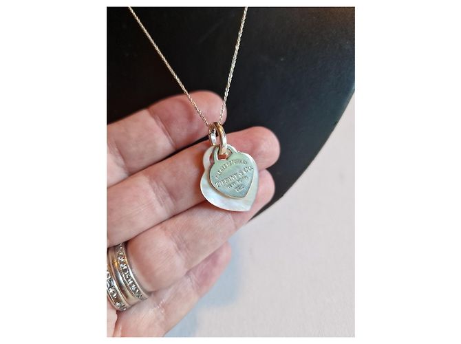 Collana Tiffany & Co. Return to Tiffany in argento sterling con pendenti a cuore Silver hardware - vista 3