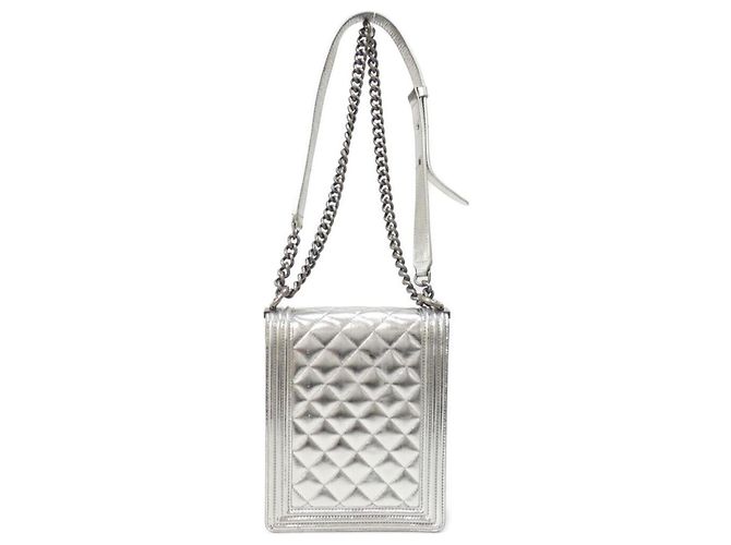 Borsa a tracolla Chanel Boy Line AS0130 Argento - vista 2
