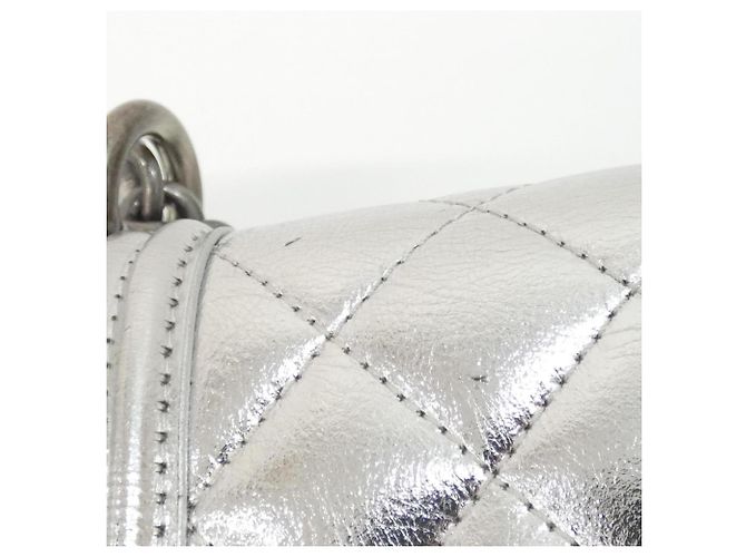 Borsa a tracolla Chanel Boy Line AS0130 Argento - vista 6