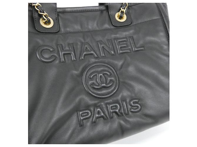 Borsa Chanel Deauville Line AS3257 Nero - vista 4