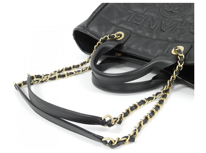 Borsa Chanel Deauville Line AS3257 Nero - vista 5