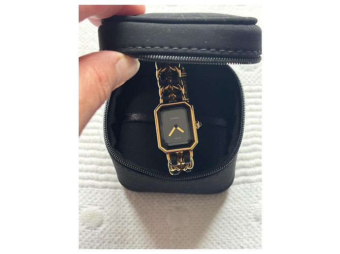 Chanel Première Uhr in Goldoptik und Leder Schwarz Golden - Ansicht 13