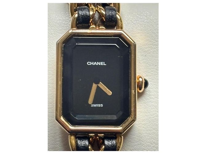 Chanel Première Uhr in Goldoptik und Leder Schwarz Golden - Ansicht 2