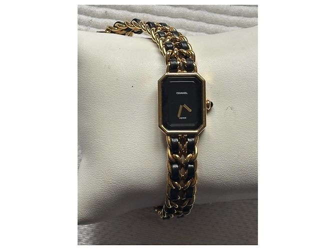 Chanel Première Uhr in Goldoptik und Leder Schwarz Golden - Ansicht 3