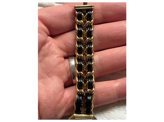 Chanel Première Uhr in Goldoptik und Leder Schwarz Golden - Ansicht 7