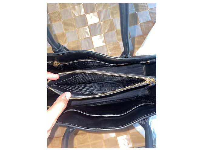 Borsa Tote in Pelle Saffiano Prada Nero - vista 13