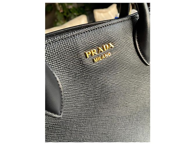 Borsa Tote in Pelle Saffiano Prada Nero - vista 5