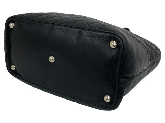 Chanel Cambon Line Coco Mark Leder Tote Bag Schwarz - Ansicht 8