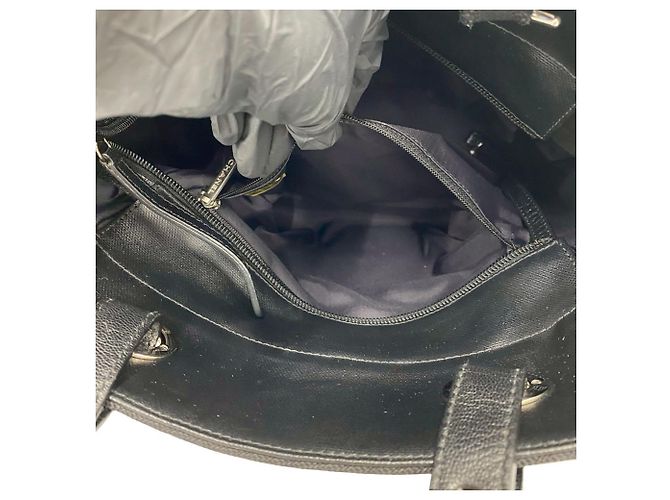 Borsa Tote Chanel Paris Biarritz PM in pelle e tela Nero - vista 10