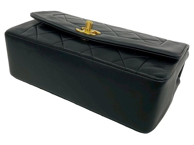 Borsa a Spalla Chanel Matelassé Diana Flap Nero - vista 8