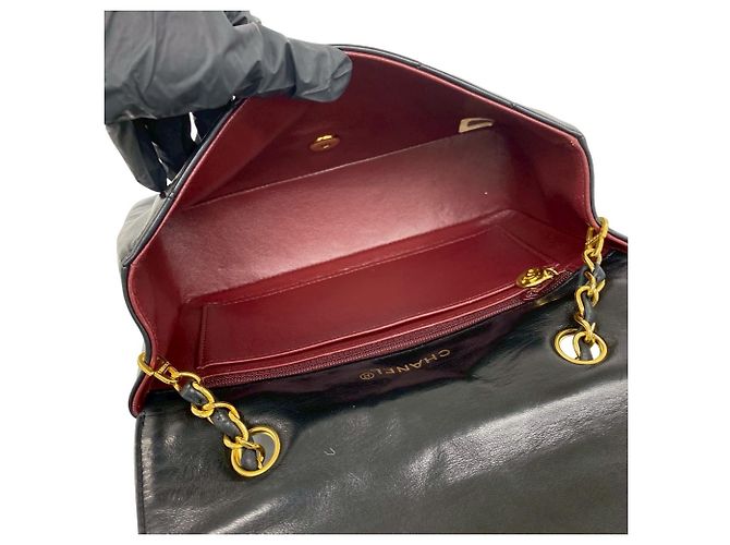 Borsa a Spalla Chanel Matelassé Diana Flap Nero - vista 9