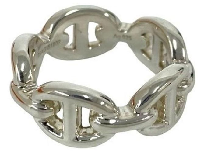 Ring Hermès Anello a fascia Enchainée in argento sterling 925 Hermes - vista 4