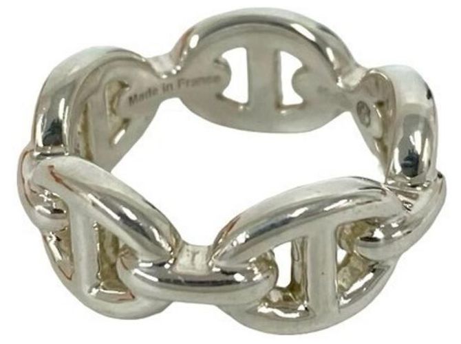 Ring Hermès Anello a fascia Enchainée in argento sterling 925 Hermes - vista 5