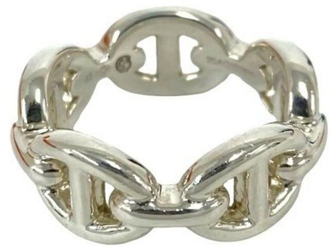 Ring Hermès Anello a fascia Enchainée in argento sterling 925 Hermes - vista 6