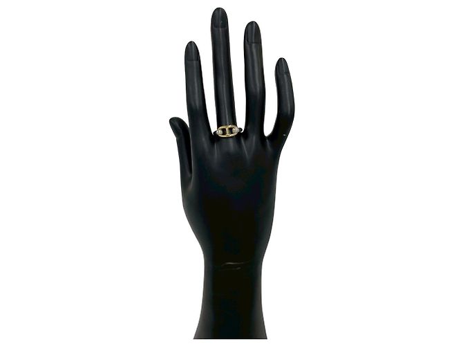 Ring Hermès Anillo Chaine d'Ancre HERMES Plata Dorado - vista 2