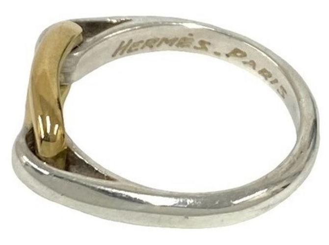Ring Hermès Anillo Chaine d'Ancre HERMES Plata Dorado - vista 4