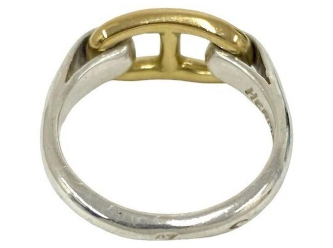 Ring Hermès Anillo Chaine d'Ancre HERMES Plata Dorado - vista 6