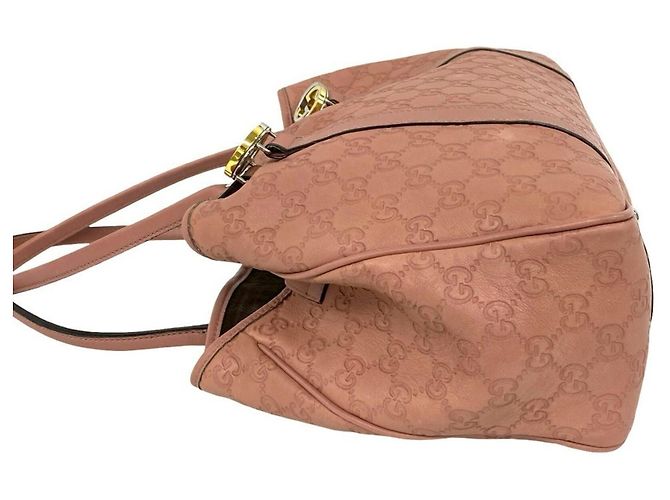 Gucci GG Twins Logo Hardware Shima Prägeleder Tote Bag Pink - Ansicht 5