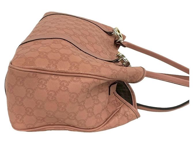 Gucci GG Twins Logo Hardware Shima Prägeleder Tote Bag Pink - Ansicht 6