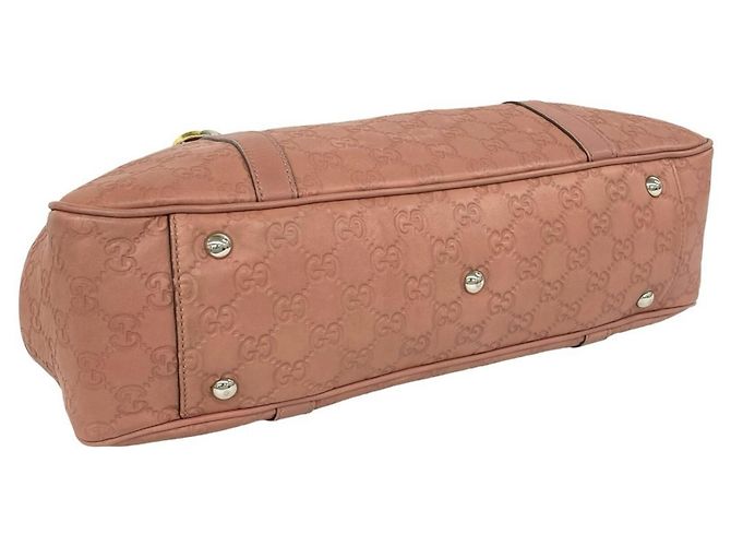 Gucci GG Twins Logo Hardware Shima Prägeleder Tote Bag Pink - Ansicht 7