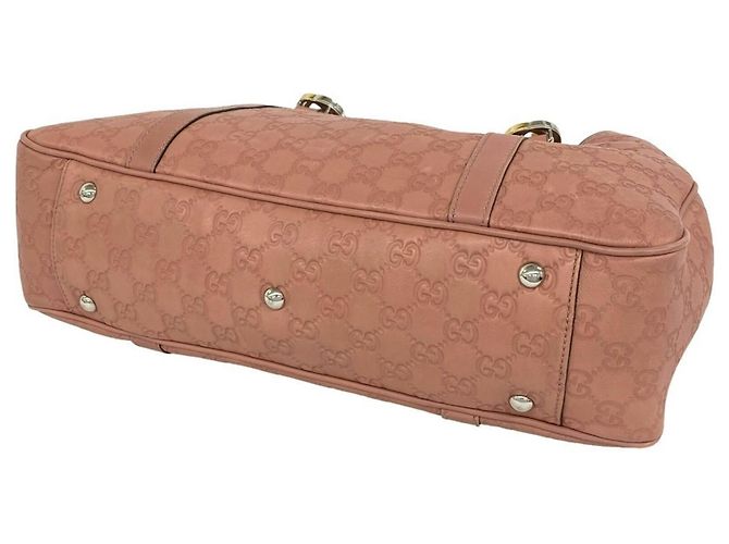 Gucci GG Twins Logo Hardware Shima Prägeleder Tote Bag Pink - Ansicht 8