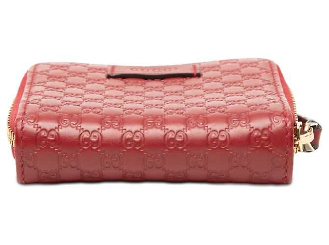 Portafoglio piccolo con zip Gucci Rosso Microguccissima - vista 3