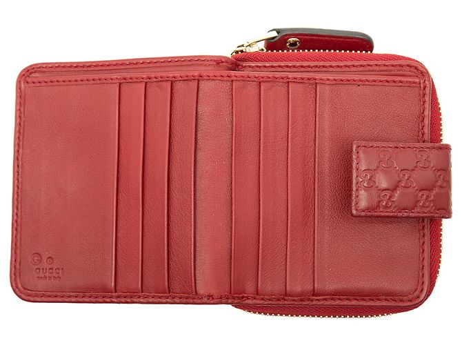 Portafoglio piccolo con zip Gucci Rosso Microguccissima - vista 4