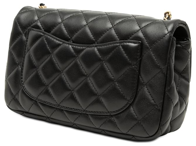Chanel Black Mini Rectangular Classic Lambskin Romance Single Flap Nero - vista 2