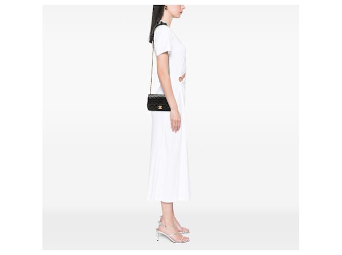 Chanel Black Mini Rectangular Classic Lambskin Romance Single Flap Nero - vista 6