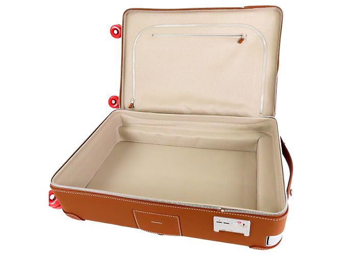 Valigia Hermès RMS Cabin Suitcase in pelle H Plume e Taurillon Regate marrone - vista 3