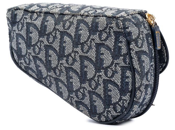 Pochette Saddle in tela Blue Diorissimo Blu navy - vista 2