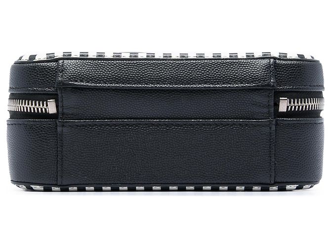 Chanel Vanity Case Black Small Caviar Striped CC Filigree Schwarz - Ansicht 3