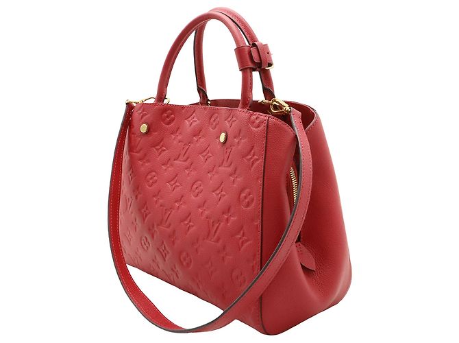 Louis Vuitton Red Monogram Empreinte Montaigne MM Rosso - vista 2