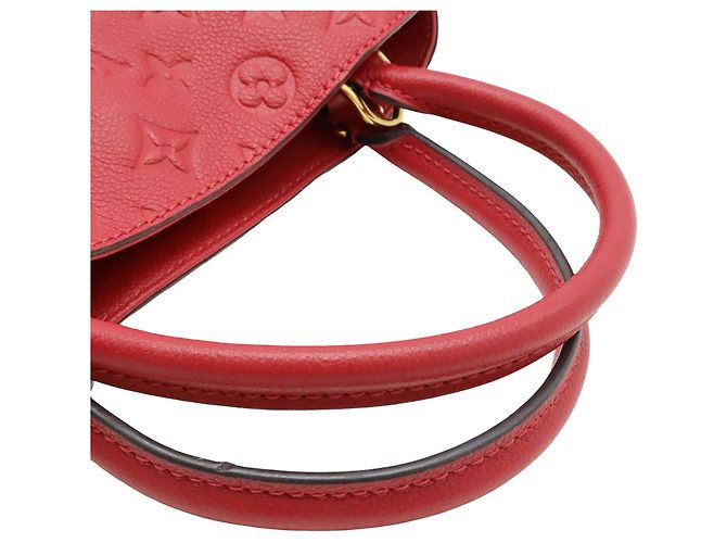 Louis Vuitton Red Monogram Empreinte Montaigne MM Rosso - vista 7