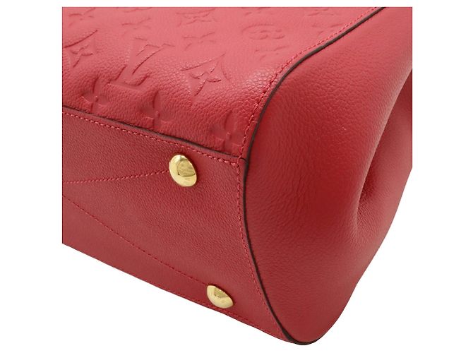 Louis Vuitton Red Monogram Empreinte Montaigne MM Rosso - vista 8
