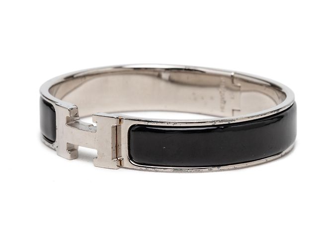 Pulsera Hermès Black Narrow Enamel Clic H PM Negro - vista 2