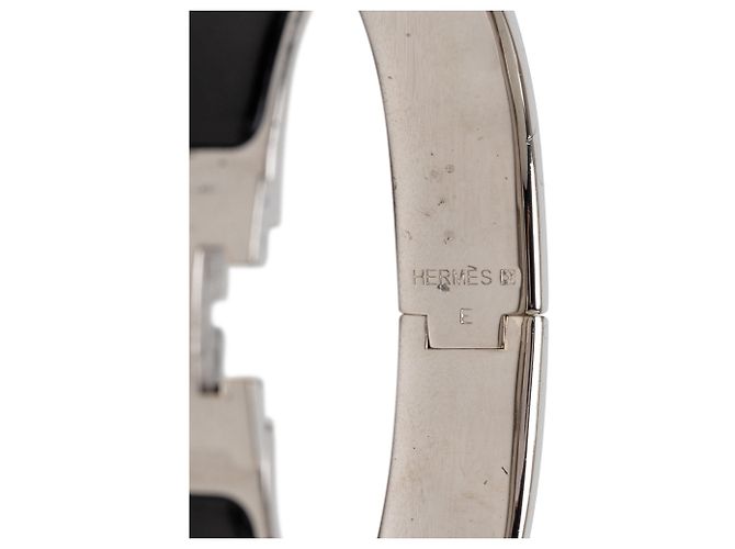 Pulsera Hermès Black Narrow Enamel Clic H PM Negro - vista 4