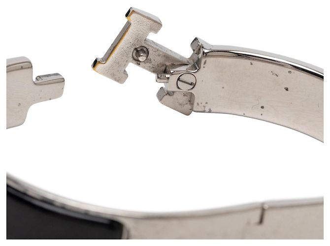 Pulsera Hermès Black Narrow Enamel Clic H PM Negro - vista 5