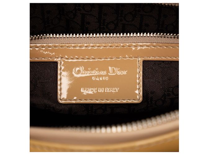 Dior Beige Large Patent Cannage Lady Dior - vista 5