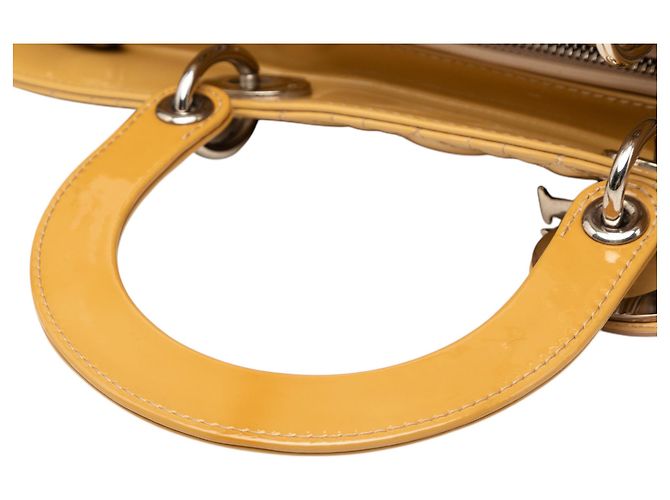 Dior Beige Large Patent Cannage Lady Dior - vista 6