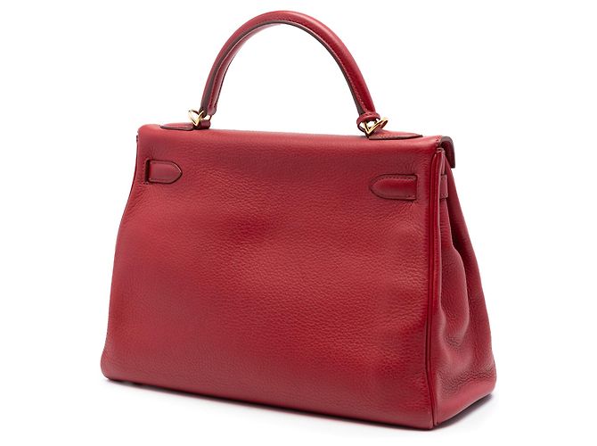 Hermès Red Clemence Kelly II Retourne 32 Rosso - vista 2