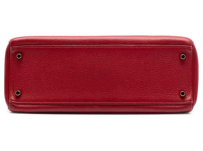 Hermès Red Clemence Kelly II Retourne 32 Rosso - vista 3