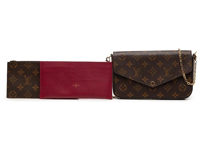 Louis Vuitton Pochette Felicie Monogram Marrone - vista 7