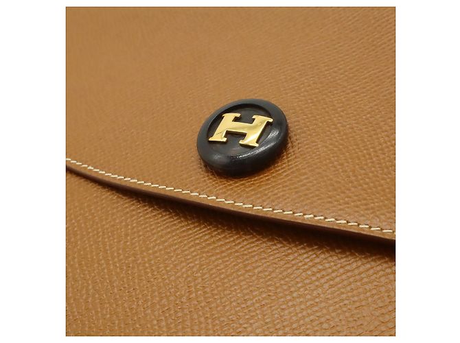 Hermès Pochette Rio Courchevel Marrone - vista 4
