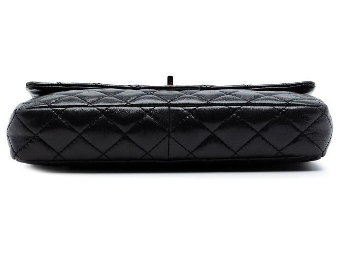 Chanel Black Quilted Iridescent Lambskin Reissue 2.55 Chain Flap Nero - vista 3