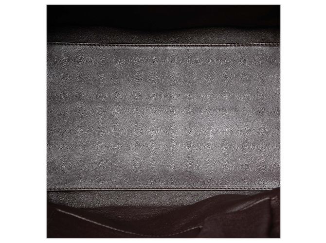 Céline Celine Tote Luggage Mini in tela tricolore e pelle marrone Beige - vista 4