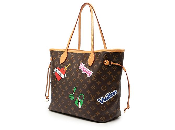 Louis Vuitton Brown Monogram Patches Neverfull MM Marrone - vista 2