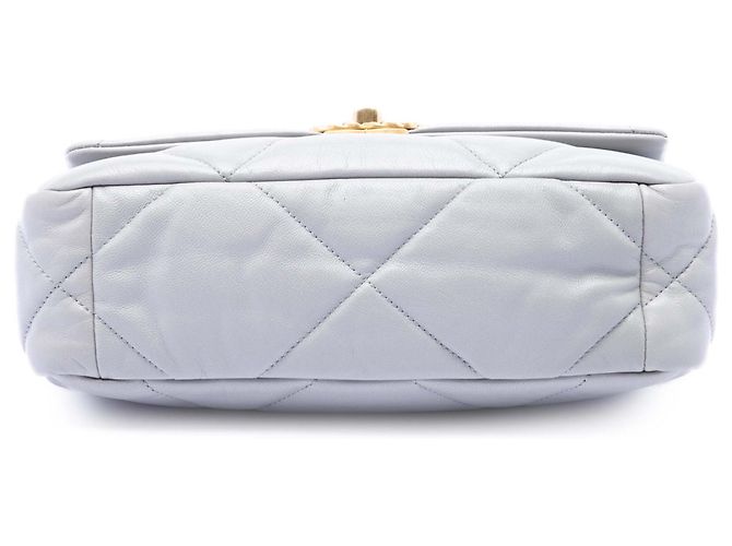 Chanel Gray Medium Lambskin 19 Flap Marrone Grigio - vista 3