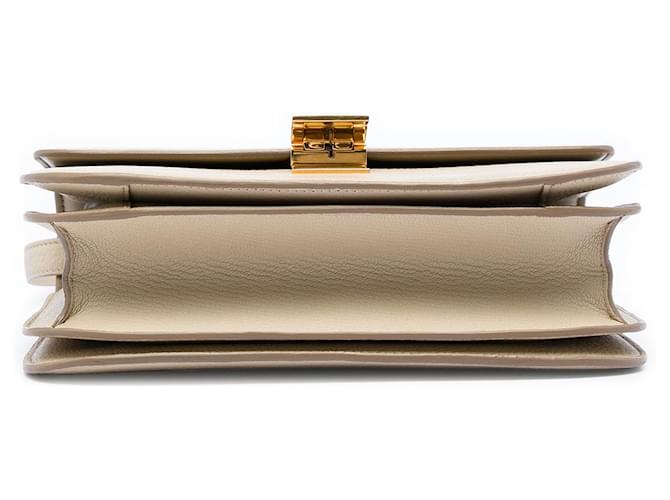 Céline Celine Beige Medium Goatskin Classic Box - vista 3